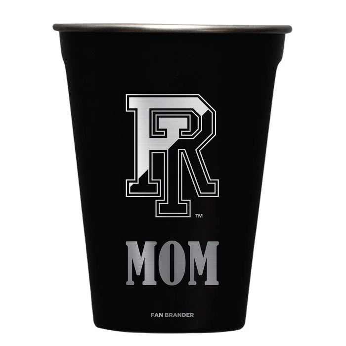 Corkcicle Eco Stacker Cup with Rhode Island Rams Etched Mom with Primary Logo