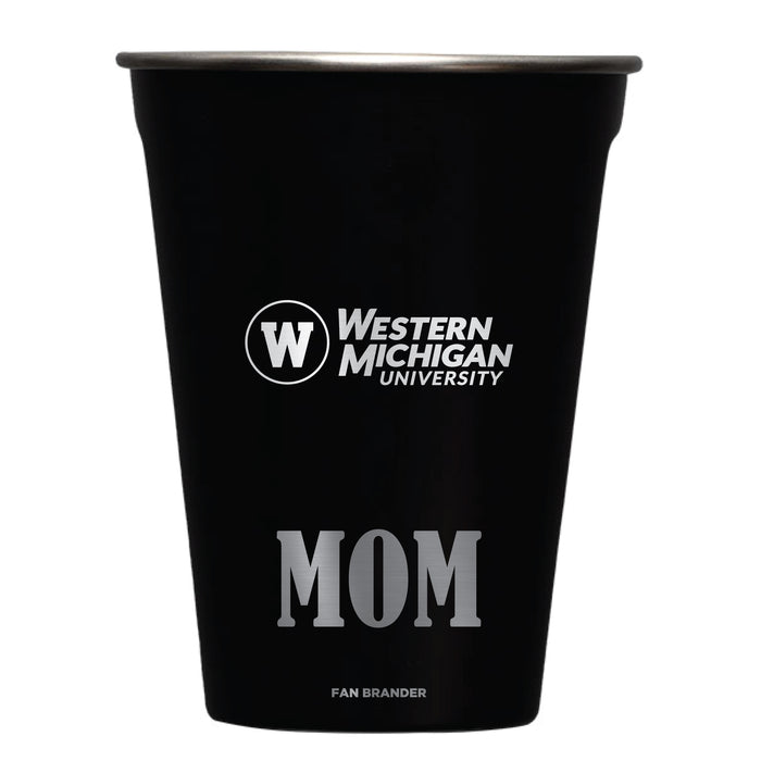 Corkcicle Eco Stacker Cup with Western Michigan Broncos Etched Mom with Primary Logo