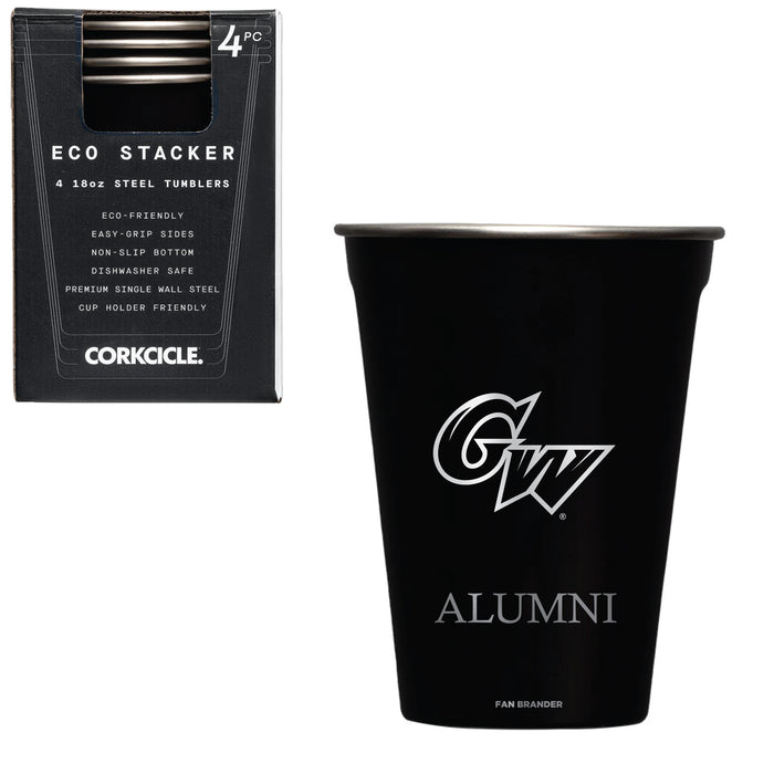 Corkcicle Eco Stacker Cup with George Washington Revolutionaries Etched Alumni with Primary Logo