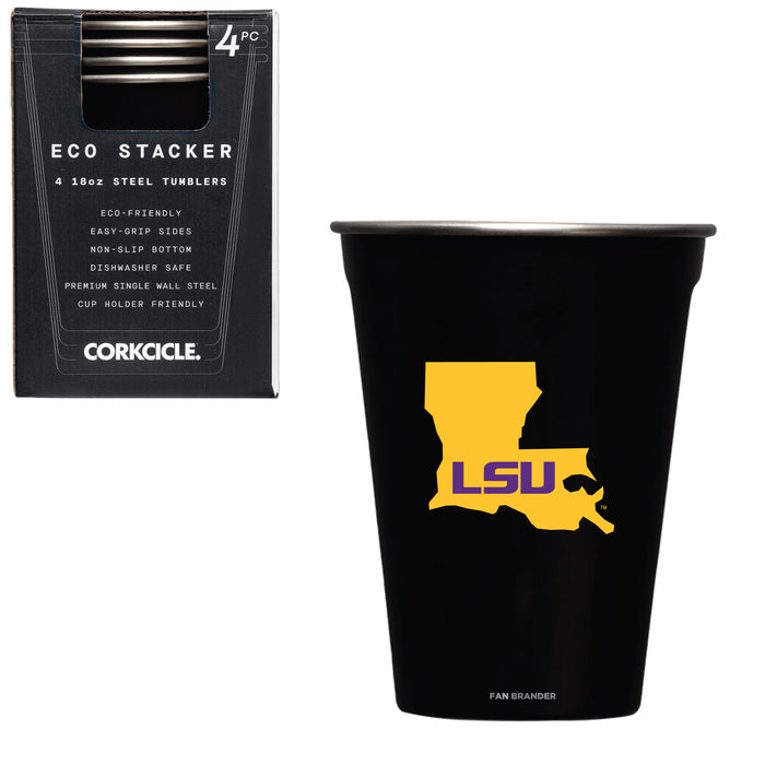 Corkcicle Eco Stacker Cup with LSU Tigers State Design