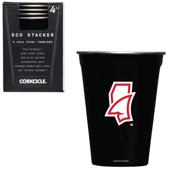 Corkcicle Eco Stacker Cup with Mississippi Ole Miss Mississippi Land Shark