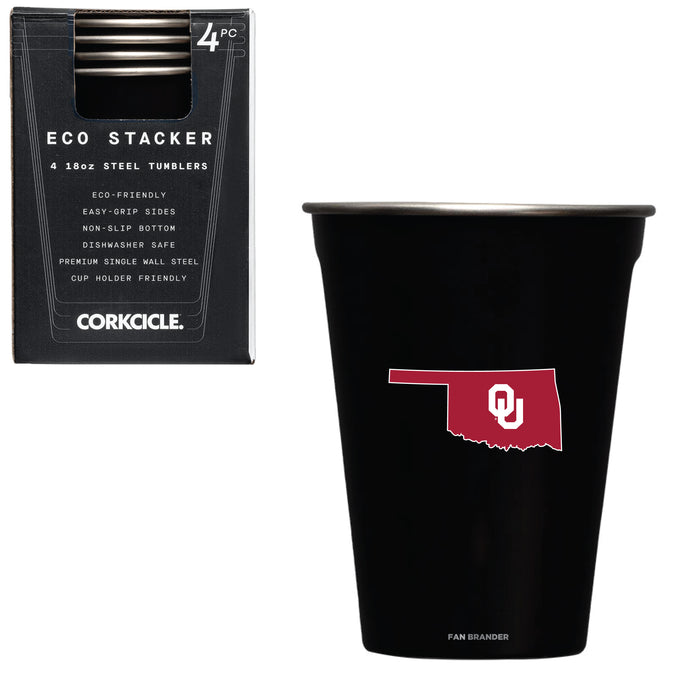 Corkcicle Eco Stacker Cup with Oklahoma Sooners State Design