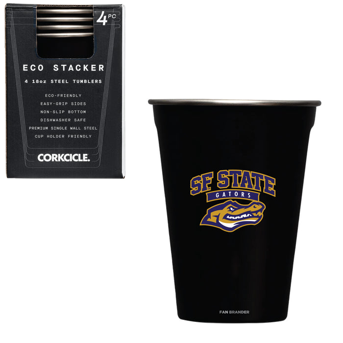 Corkcicle Eco Stacker Cup with San Francisco State U Gators Secondary Logo