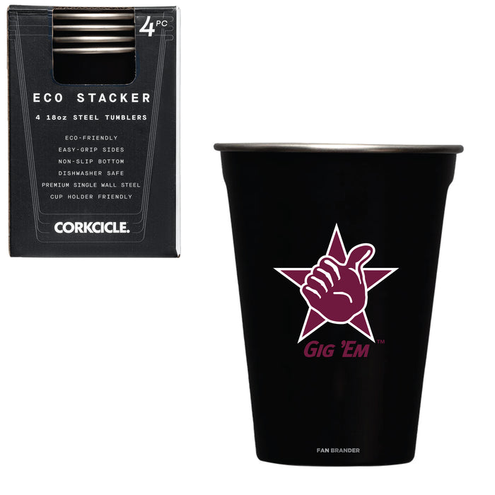 Corkcicle Eco Stacker Cup with Texas A&M Aggies Texas A&M Gig Em