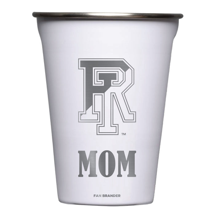 Corkcicle Eco Stacker Cup with Rhode Island Rams Etched Mom with Primary Logo