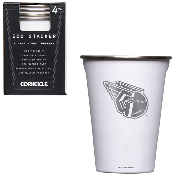 Corkcicle Eco Stacker Cup with Cleveland Guardians Etched Primary Logo