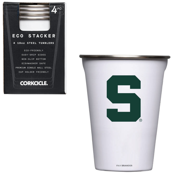 Corkcicle Eco Stacker Cup with Michigan State Spartans Block S