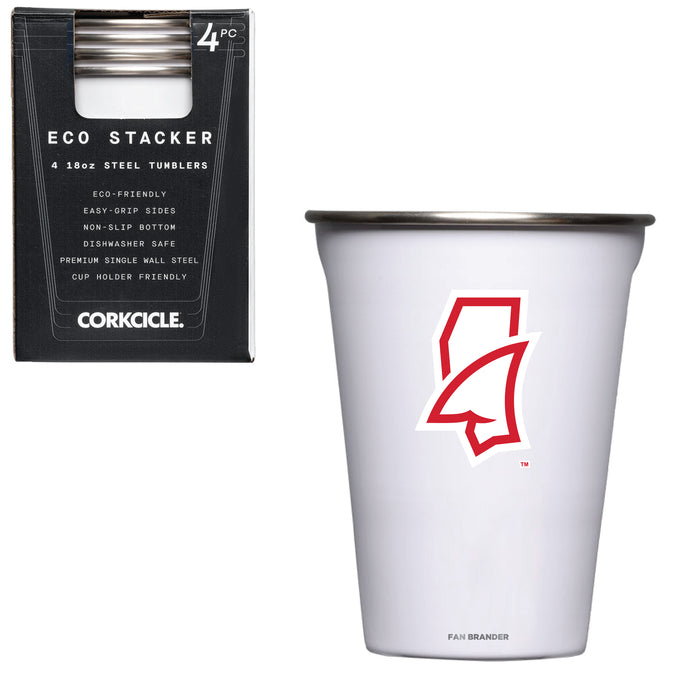 Corkcicle Eco Stacker Cup with Mississippi Ole Miss Mississippi Land Shark