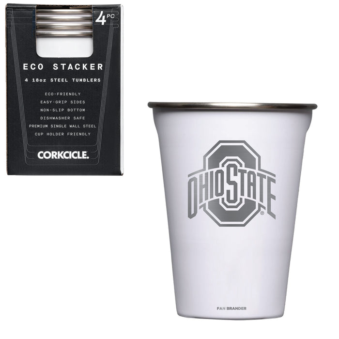 Corkcicle Eco Stacker Cup with Ohio State Buckeyes Etched Primary Logo