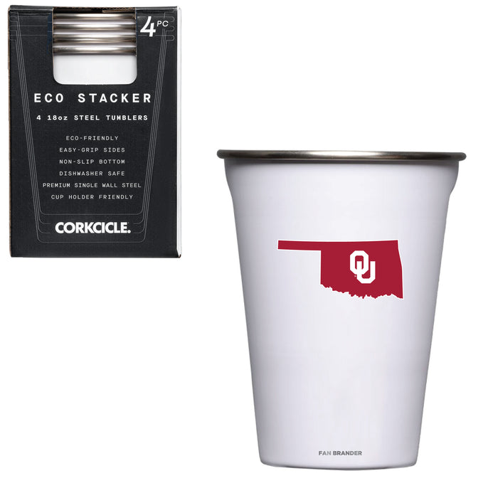 Corkcicle Eco Stacker Cup with Oklahoma Sooners State Design