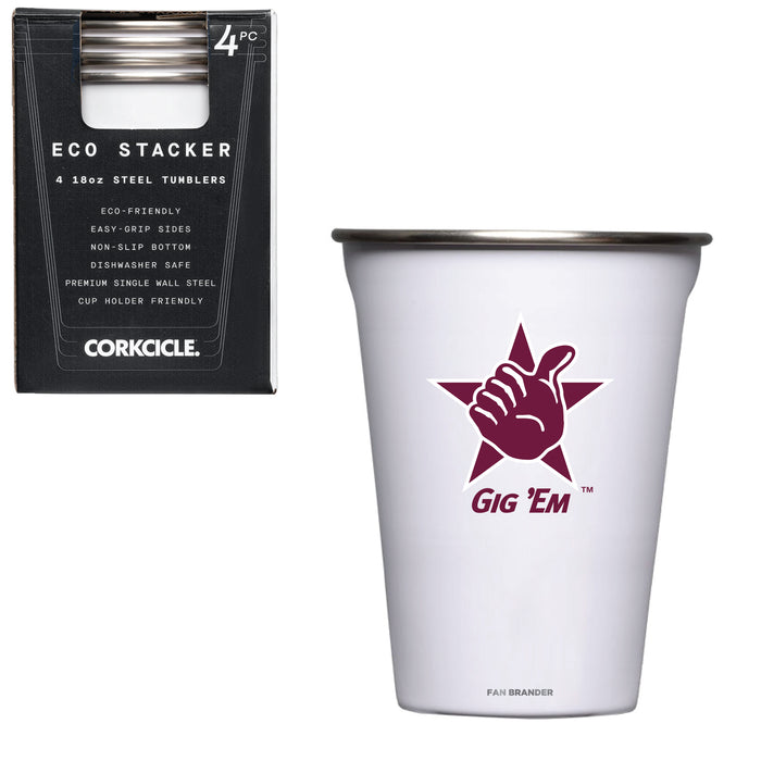 Corkcicle Eco Stacker Cup with Texas A&M Aggies Texas A&M Gig Em