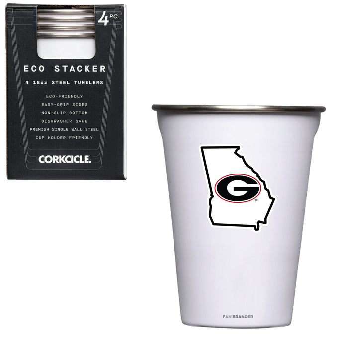 Corkcicle Eco Stacker Cup with Georgia Bulldogs State Design
