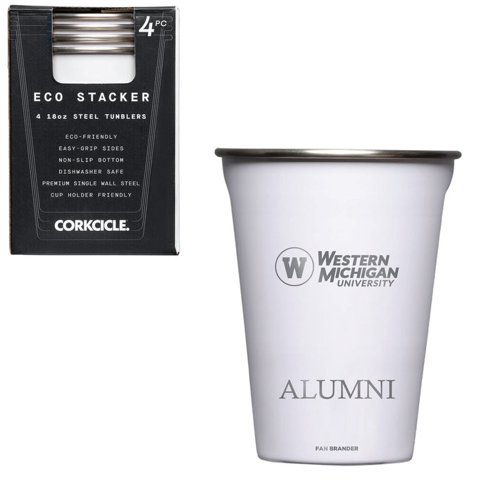 Corkcicle Eco Stacker Cup with Western Michigan Broncos Etched Alumni with Primary Logo