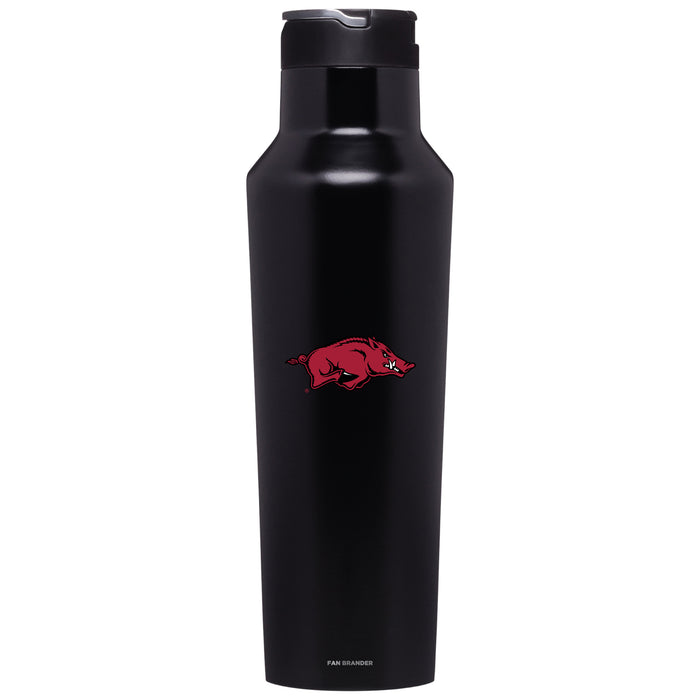 Corkcicle Insulated Canteen Water Bottle with Arkansas Razorbacks Primary Logo