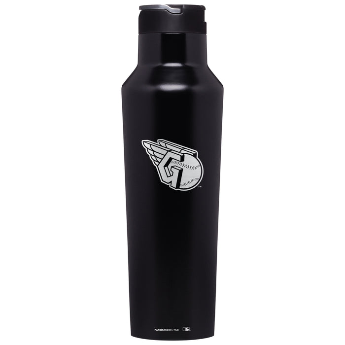 Corkcicle Insulated Canteen Water Bottle with Cleveland Guardians Etched Primary Logo
