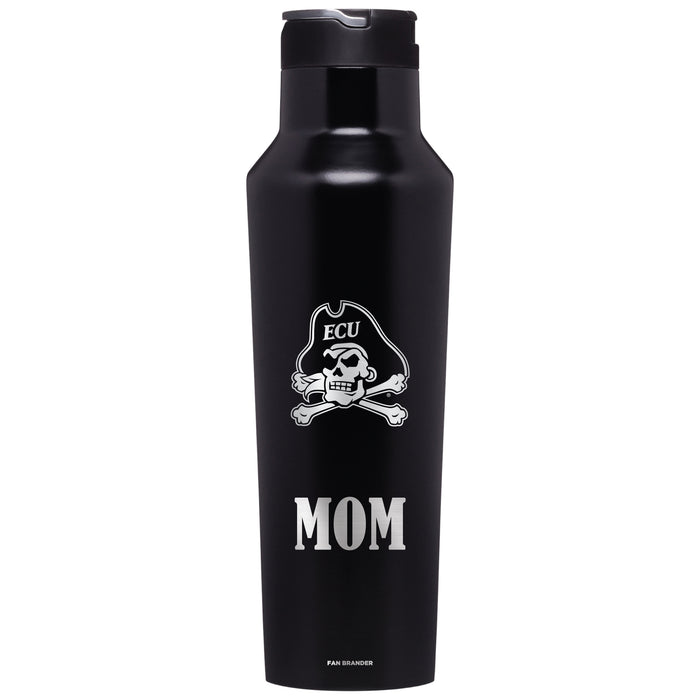 Corkcicle Insulated Canteen Water Bottle with East Carolina Pirates Mom Primary Logo