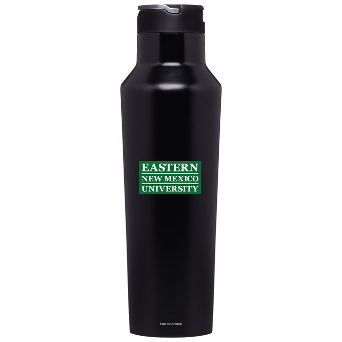 Corkcicle Insulated Canteen Water Bottle with Eastern New Mexico Greyhounds Primary Logo