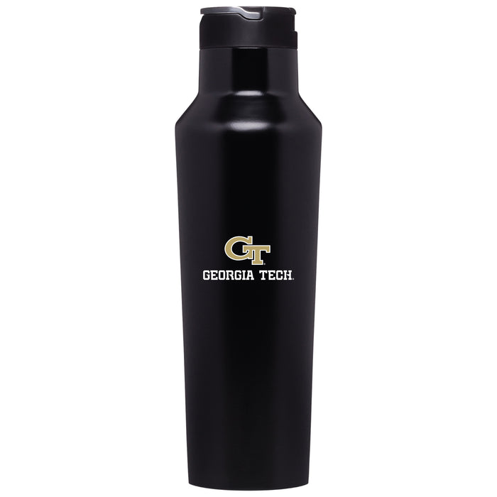 Corkcicle Insulated Canteen Water Bottle with Georgia Tech Yellow Jackets Secondary Logo