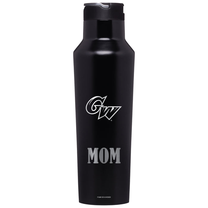 Corkcicle Insulated Canteen Water Bottle with George Washington Revolutionaries Etched Mom with Primary Logo