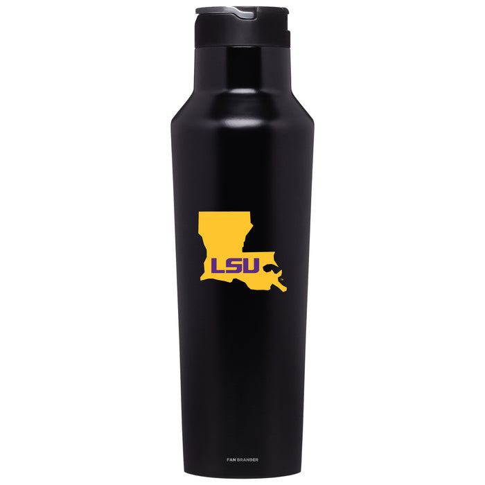 Corkcicle Insulated Canteen Water Bottle with LSU Tigers State Design