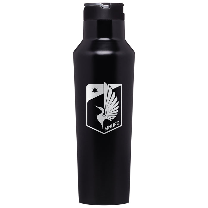 Corkcicle Insulated Canteen Water Bottle with Minnesota United FC Etched Primary Logo