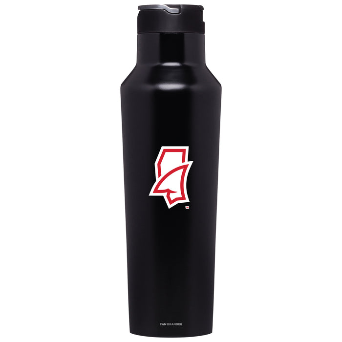Corkcicle Insulated Canteen Water Bottle with Mississippi Ole Miss Mississippi Land Shark