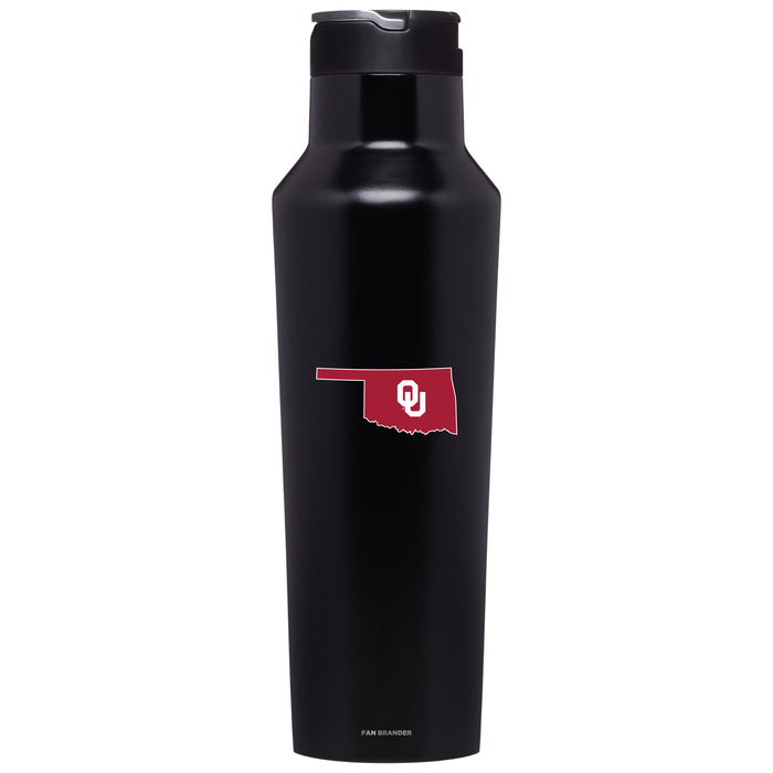 Corkcicle Insulated Canteen Water Bottle with Oklahoma Sooners State Design