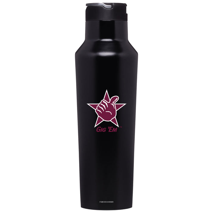 Corkcicle Insulated Canteen Water Bottle with Texas A&M Aggies Texas A&M Gig Em