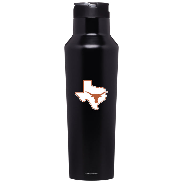 Corkcicle Insulated Canteen Water Bottle with Texas Longhorns  State Design