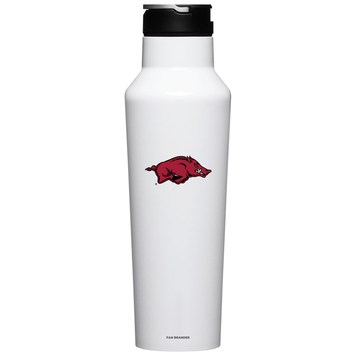 Corkcicle Insulated Canteen Water Bottle with Arkansas Razorbacks Primary Logo