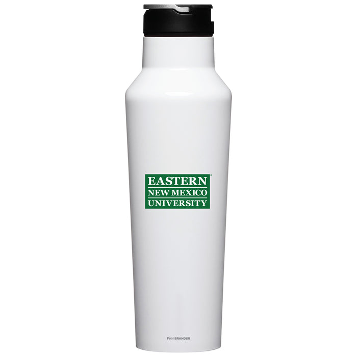 Corkcicle Insulated Canteen Water Bottle with Eastern New Mexico Greyhounds Primary Logo