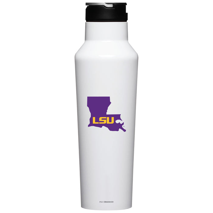 Corkcicle Insulated Canteen Water Bottle with LSU Tigers State Design