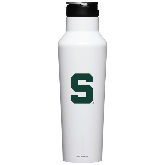 Corkcicle Insulated Canteen Water Bottle with Michigan State Spartans Block S