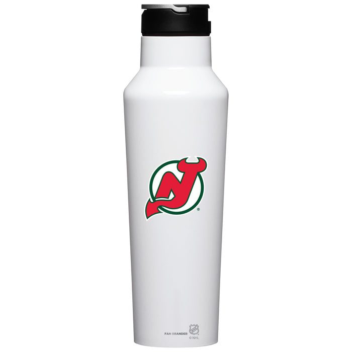 Corkcicle Insulated Canteen Water Bottle with New Jersey Devils Secondary Logo
