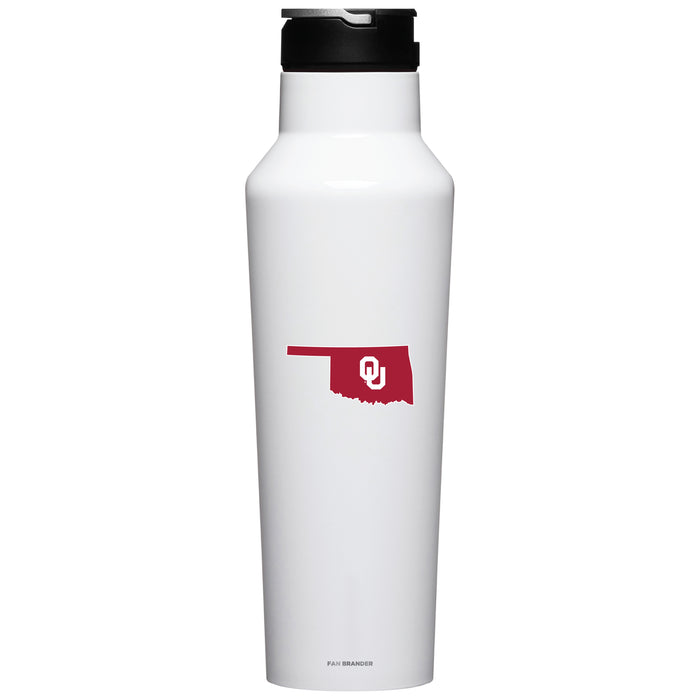 Corkcicle Insulated Canteen Water Bottle with Oklahoma Sooners State Design