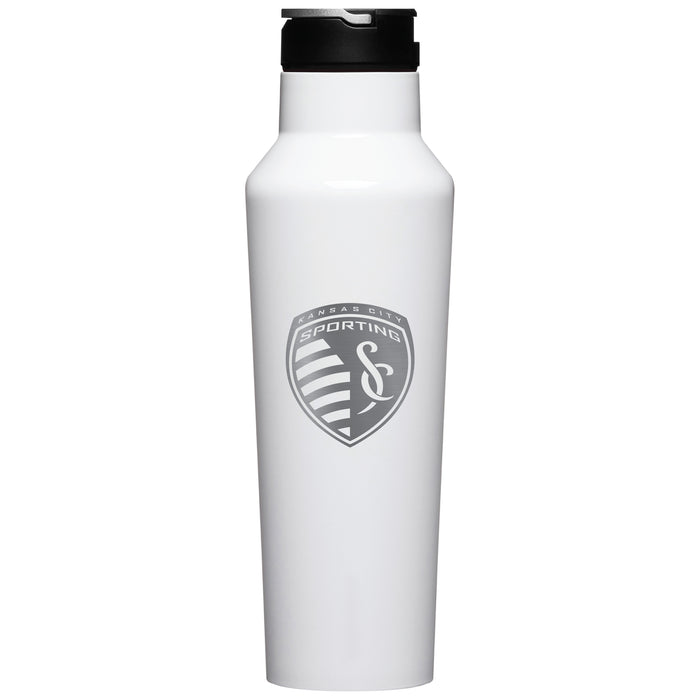 Corkcicle Insulated Canteen Water Bottle with Sporting Kansas City Etched Primary Logo