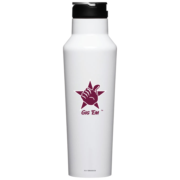 Corkcicle Insulated Canteen Water Bottle with Texas A&M Aggies Texas A&M Gig Em