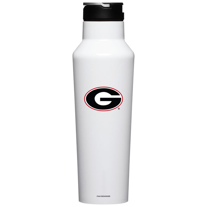 Corkcicle Insulated Canteen Water Bottle with Georgia Bulldogs Primary Logo