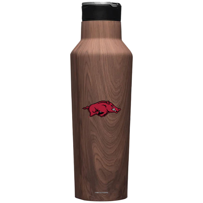 Corkcicle Insulated Canteen Water Bottle with Arkansas Razorbacks Primary Logo