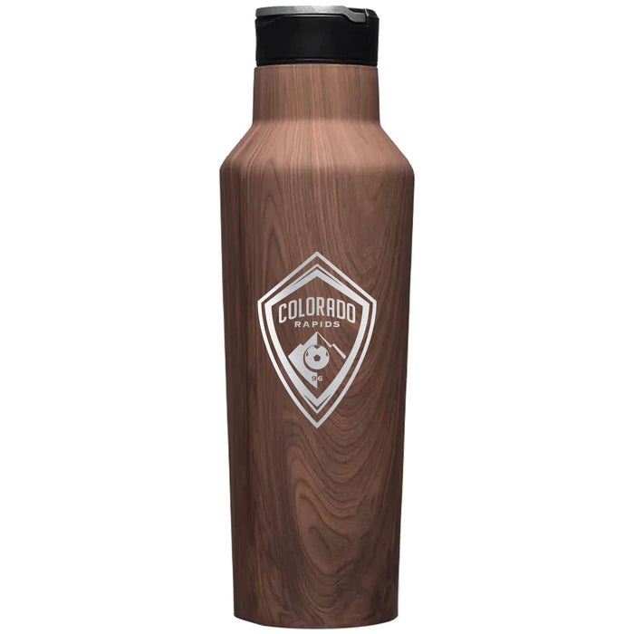 Corkcicle Insulated Canteen Water Bottle with Colorado Rapids Etched Primary Logo