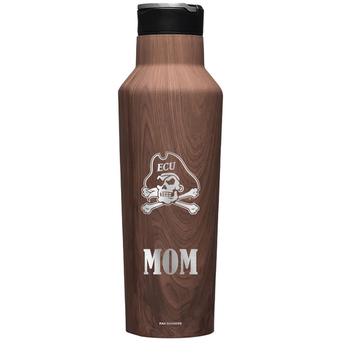 Corkcicle Insulated Canteen Water Bottle with East Carolina Pirates Mom Primary Logo