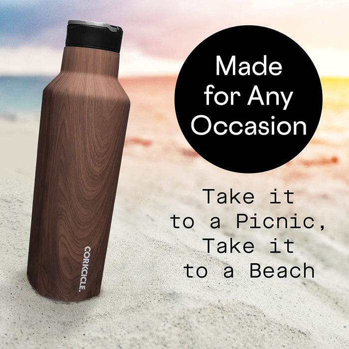 Corkcicle Insulated Canteen Water Bottle with Cleveland Guardians Etched Primary Logo