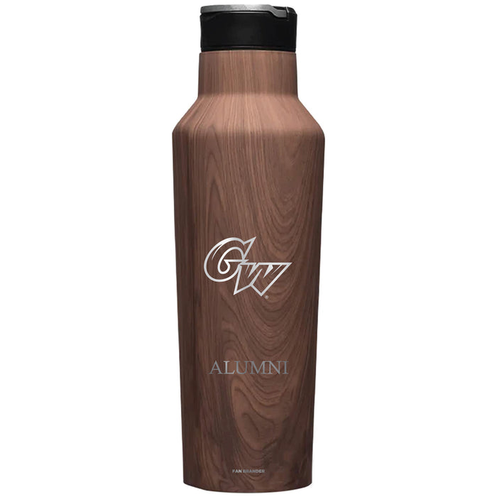 Corkcicle Insulated Canteen Water Bottle with George Washington Revolutionaries Etched Alumni with Primary Logo