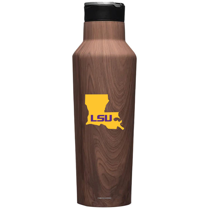 Corkcicle Insulated Canteen Water Bottle with LSU Tigers State Design