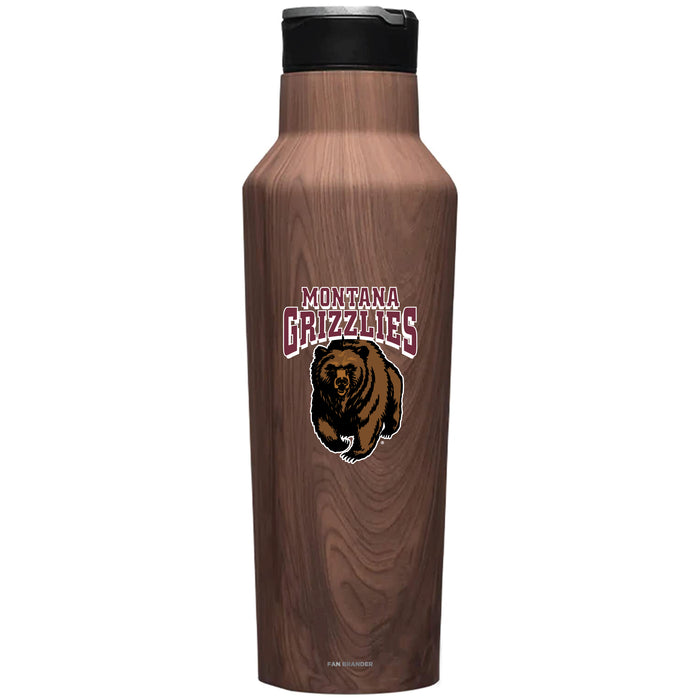 Corkcicle Insulated Canteen Water Bottle with Montana Grizzlies Primary Logo