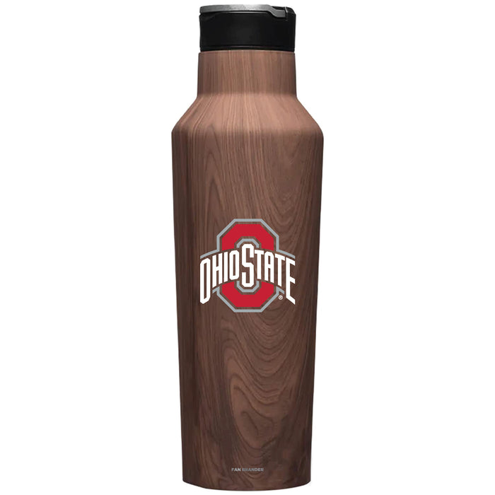 Corkcicle Insulated Canteen Water Bottle with Ohio State Buckeyes Primary Logo