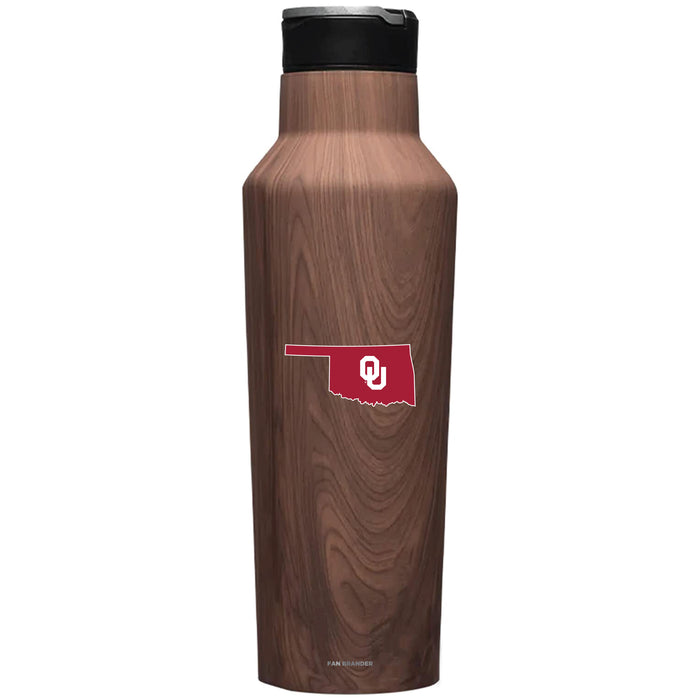 Corkcicle Insulated Canteen Water Bottle with Oklahoma Sooners State Design