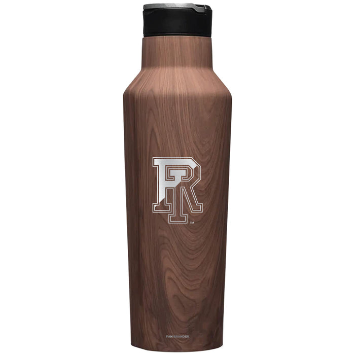 Corkcicle Insulated Canteen Water Bottle with Rhode Island Rams Etched Primary Logo