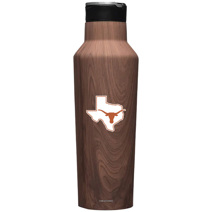 Corkcicle Insulated Canteen Water Bottle with Texas Longhorns  State Design