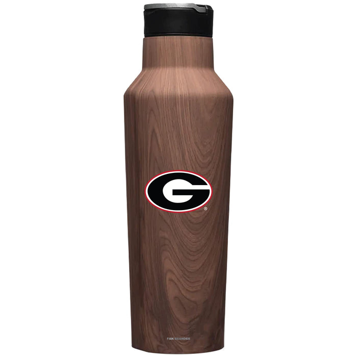 Corkcicle Insulated Canteen Water Bottle with Georgia Bulldogs Primary Logo